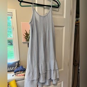 Adorable blue gauzy baby doll dress